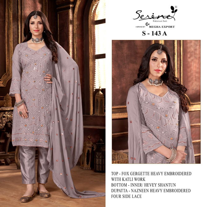 S 143 A To D By Serine Pakistani Suits Catalog
